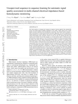 Unsupervised sequence-to-sequence learning for automatic signal quality
  assessment in multi-channel electrical impedance-based hemodynamic monitoring