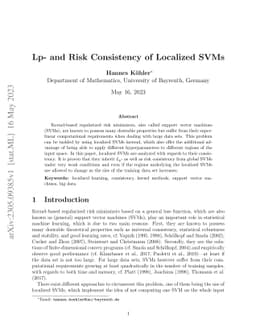 Lp- and Risk Consistency of Localized SVMs