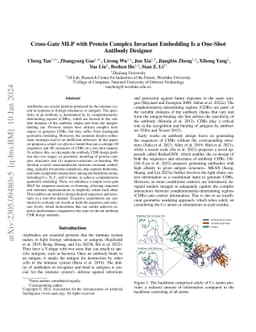 Cross-Gate MLP with Protein Complex Invariant Embedding is A One-Shot
  Antibody Designer