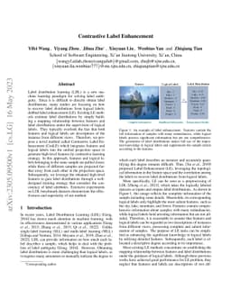 Contrastive Label Enhancement