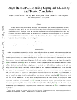 Image Reconstruction using Superpixel Clustering and Tensor Completion