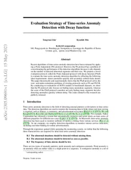 Evaluation Strategy of Time-series Anomaly Detection with Decay Function