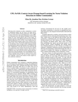 CPL-NoViD: Context-Aware Prompt-based Learning for Norm Violation
  Detection in Online Communities