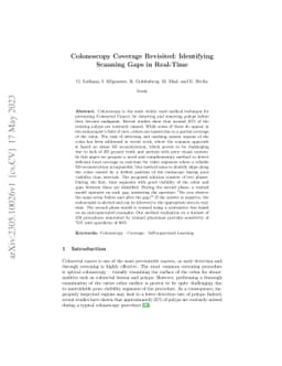 Colonoscopy Coverage Revisited: Identifying Scanning Gaps in Real-Time