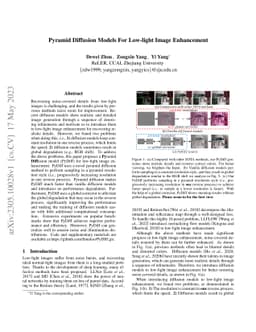 Pyramid Diffusion Models For Low-light Image Enhancement