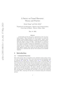 A Survey on Causal Discovery: Theory and Practice