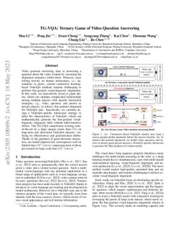 TG-VQA: Ternary Game of Video Question Answering