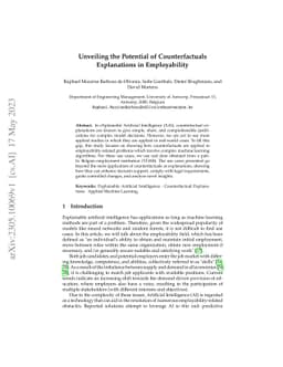 Unveiling the Potential of Counterfactuals Explanations in Employability