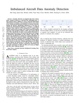 Imbalanced Aircraft Data Anomaly Detection