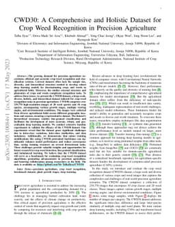 CWD30: A Comprehensive and Holistic Dataset for Crop Weed Recognition in
  Precision Agriculture