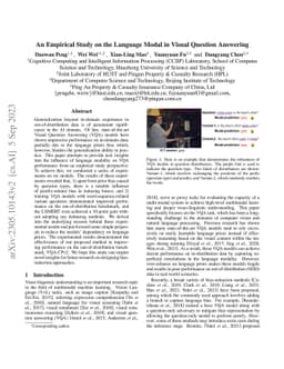 An Empirical Study on the Language Modal in Visual Question Answering