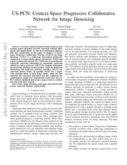 CS-PCN: Context-Space Progressive Collaborative Network for Image
  Denoising