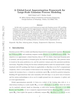 A Global-Local Approximation Framework for Large-Scale Gaussian Process
  Modeling