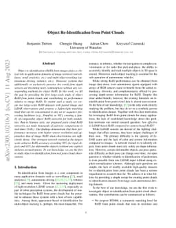 Object Re-Identification from Point Clouds