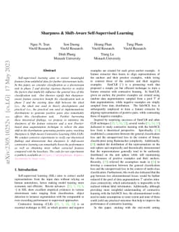 Sharpness & Shift-Aware Self-Supervised Learning