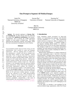 One-Prompt to Segment All Medical Images