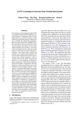 LeTI: Learning to Generate from Textual Interactions