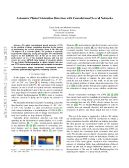 Automatic Photo Orientation Detection with Convolutional Neural Networks