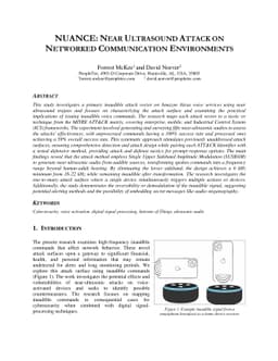 NUANCE: Near Ultrasound Attack On Networked Communication Environments