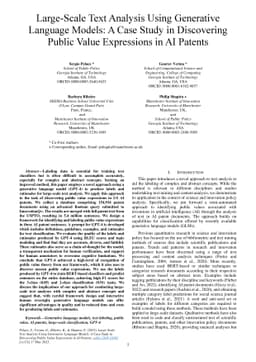 Large-Scale Text Analysis Using Generative Language Models: A Case Study
  in Discovering Public Value Expressions in AI Patents