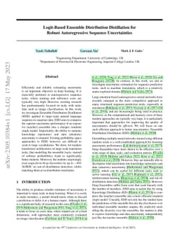 Logit-Based Ensemble Distribution Distillation for Robust Autoregressive
  Sequence Uncertainties