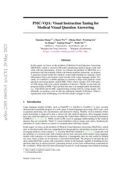PMC-VQA: Visual Instruction Tuning for Medical Visual Question Answering