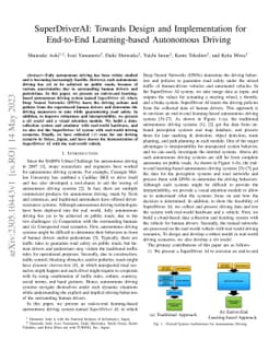 SuperDriverAI: Towards Design and Implementation for End-to-End
  Learning-based Autonomous Driving