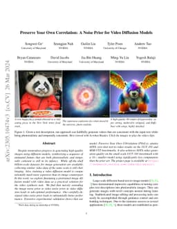 Preserve Your Own Correlation: A Noise Prior for Video Diffusion Models
