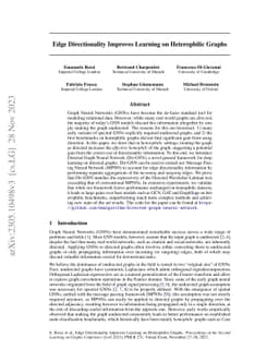 Edge Directionality Improves Learning on Heterophilic Graphs