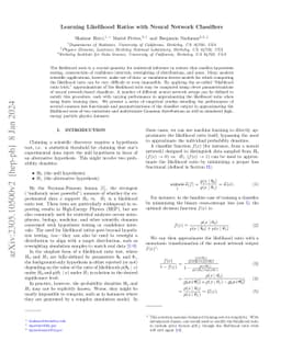 Learning Likelihood Ratios with Neural Network Classifiers
