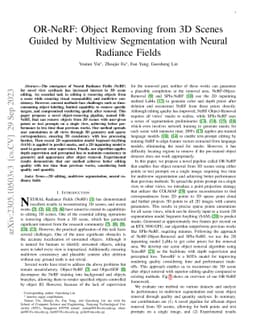 OR-NeRF: Object Removing from 3D Scenes Guided by Multiview Segmentation
  with Neural Radiance Fields