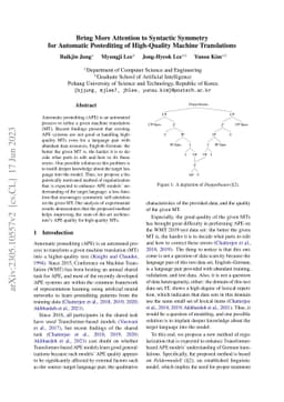 Bring More Attention to Syntactic Symmetry for Automatic Postediting of
  High-Quality Machine Translations