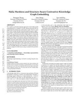 HaSa: Hardness and Structure-Aware Contrastive Knowledge Graph Embedding