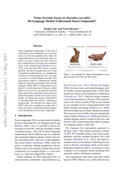 From chocolate bunny to chocolate crocodile: Do Language Models
  Understand Noun Compounds?