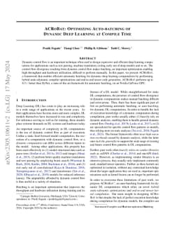 ACRoBat: Optimizing Auto-batching of Dynamic Deep Learning at Compile
  Time