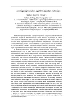 An image segmentation algorithm based on multi-scale feature pyramid
  network