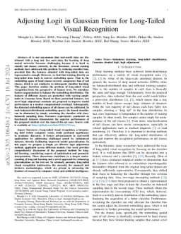Adjusting Logit in Gaussian Form for Long-Tailed Visual Recognition