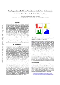 Data Augmentation for Diverse Voice Conversion in Noisy Environments
