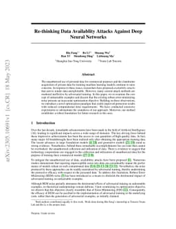 Re-thinking Data Availablity Attacks Against Deep Neural Networks
