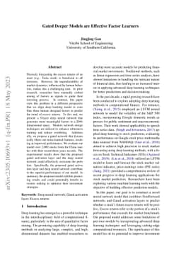 Gated Deeper Models are Effective Factor Learners