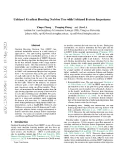 Unbiased Gradient Boosting Decision Tree with Unbiased Feature
  Importance