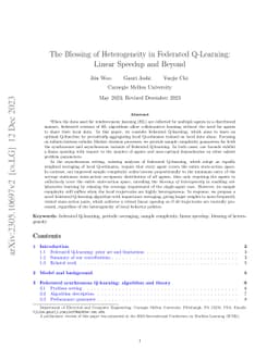 The Blessing of Heterogeneity in Federated Q-Learning: Linear Speedup
  and Beyond