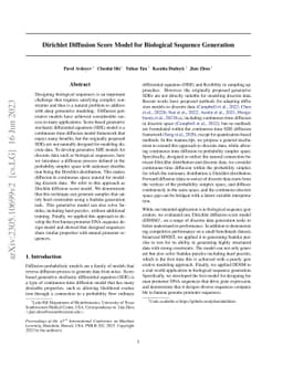Dirichlet Diffusion Score Model for Biological Sequence Generation
