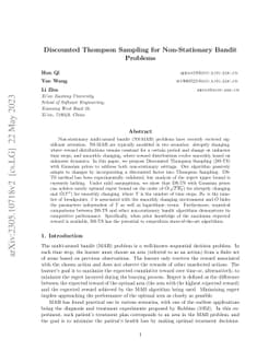 Discounted Thompson Sampling for Non-Stationary Bandit Problems