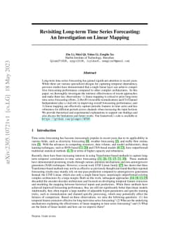 Revisiting Long-term Time Series Forecasting: An Investigation on Linear
  Mapping