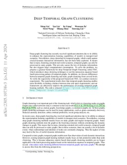Deep Temporal Graph Clustering
