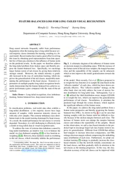 Feature-Balanced Loss for Long-Tailed Visual Recognition