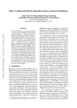 Ditto: A Simple and Efficient Approach to Improve Sentence Embeddings