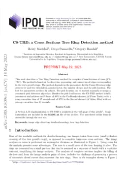 CS-TRD: a Cross Sections Tree Ring Detection method