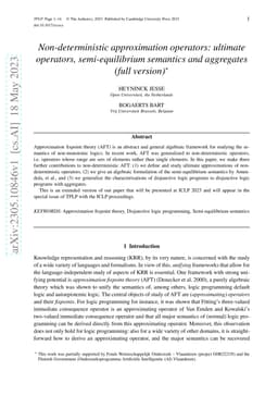 Non-deterministic approximation operators: ultimate operators,
  semi-equilibrium semantics and aggregates (full version)